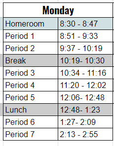 anchor day monday schedule