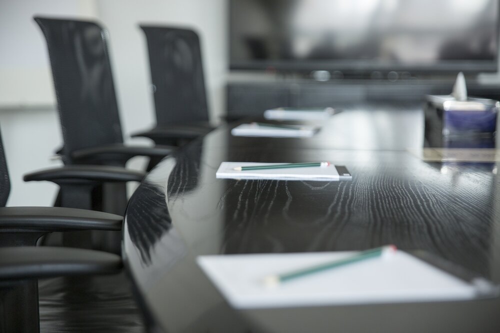 board room with chairs