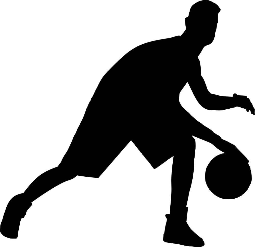 man playing basketball