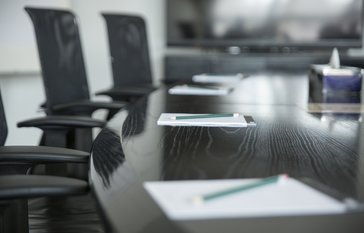board room with chairs