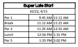 Super Late Start