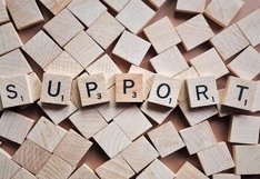 Scrabble tiles spelling support